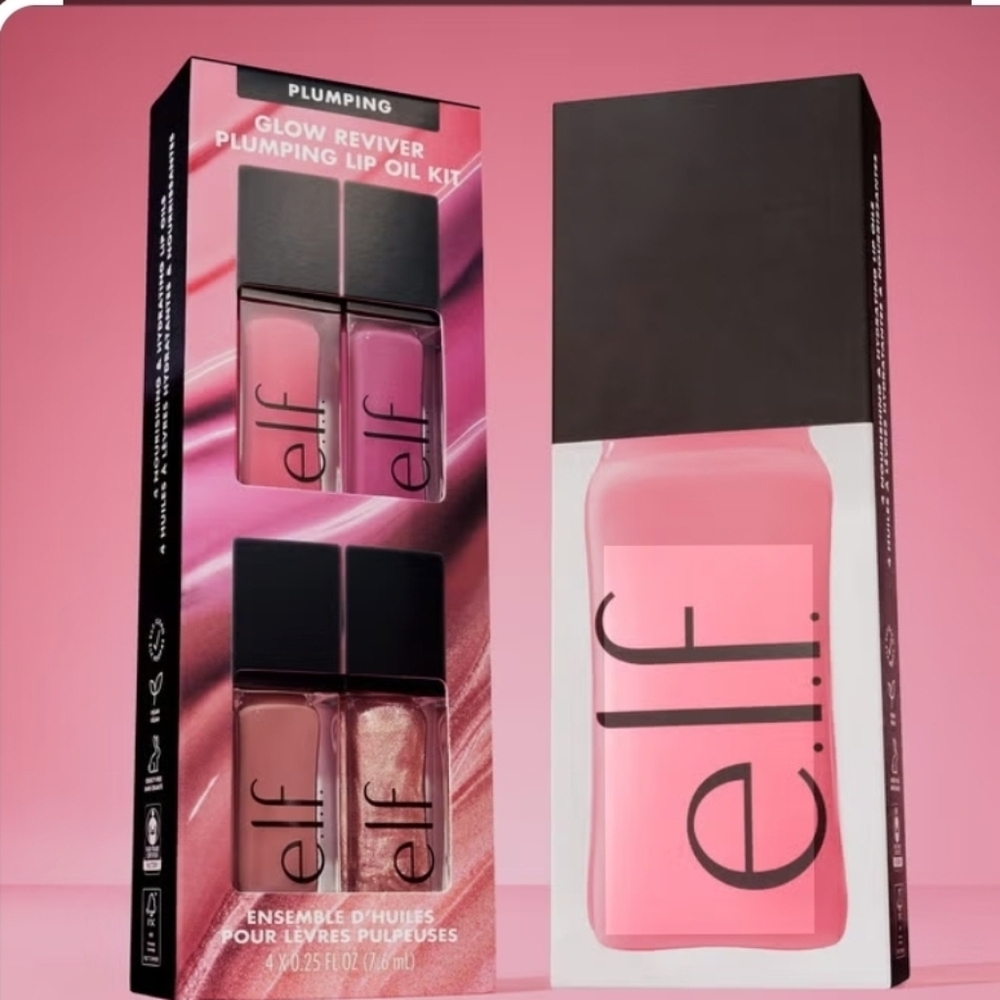 ELF Glow Reviver Plumping Lip Oil Kit
